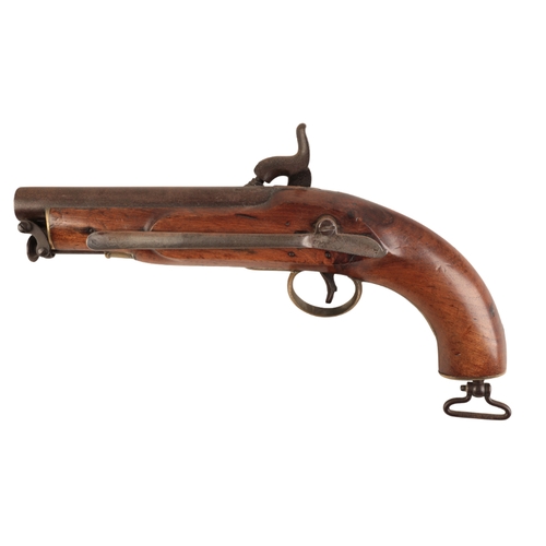 106 - LACY & CO, LONDON: A MID-19TH CENTURY MILITARY ISSUE PISTOL

with percussion action, the shaped iron... 