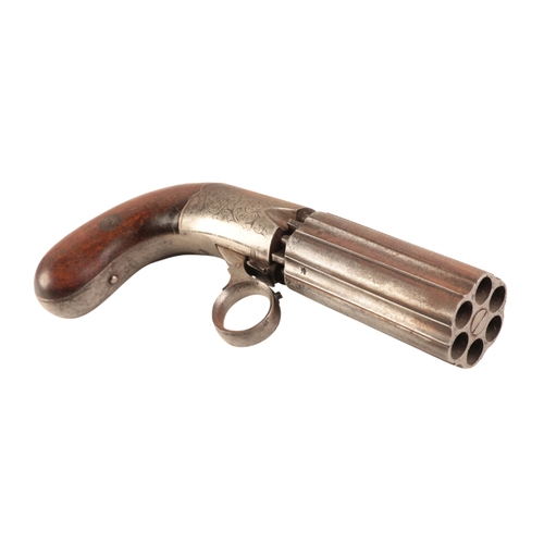 109 - J. R. COOPER: A MID 19TH CENTURY PEPPERBOX PISTOL

with percussion action, the steel receiver with s... 