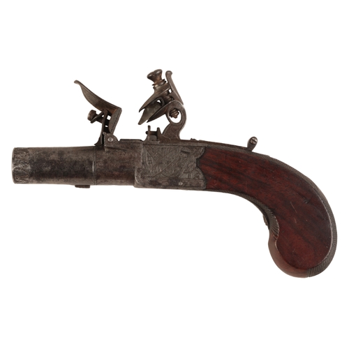 112 - MORTIMER OF ST. JAMES, LONDON: AN EARLY 19TH CENTURY POCKET PISTOL

the iron receiver engraved with ... 