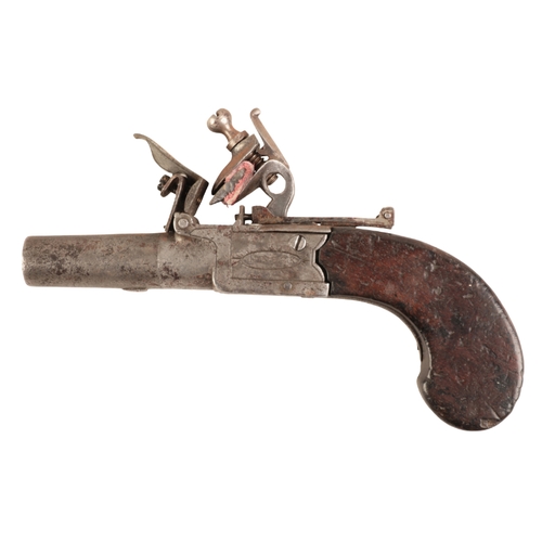 124 - H. NOCK OF LONDON: A 19TH CENTURY PISTOL 

with flintlock action, the iron receiver engraved with th... 