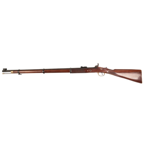 149 - A PARKER & HALE MUZZLE LOADING .451 BLACK POWDER RIFLE

with full walnut stock, brass trigger guard,... 