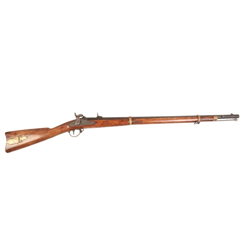 150 - ANTONIO ZOLI: A 20 BORE BLACK POWDER MUZZLE LOADING RIFLE

with walnut stock, brass trigger guard, s... 