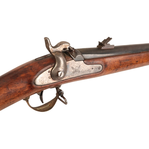 150 - ANTONIO ZOLI: A 20 BORE BLACK POWDER MUZZLE LOADING RIFLE

with walnut stock, brass trigger guard, s... 