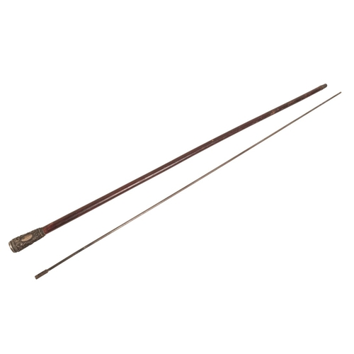 155 - A RAMROD AND SWAGGER STICK

the ramrod looks to be from a 19th century rifle, the swagger stick made... 