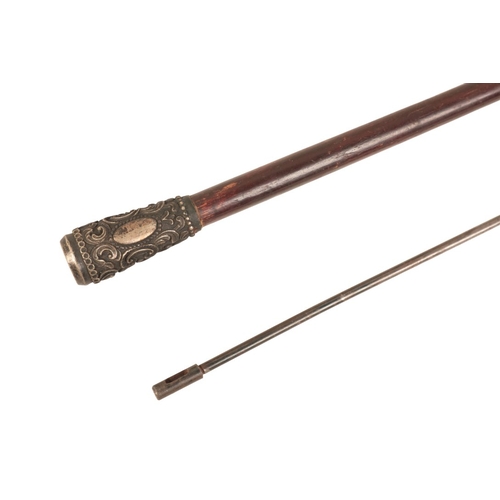 155 - A RAMROD AND SWAGGER STICK

the ramrod looks to be from a 19th century rifle, the swagger stick made... 