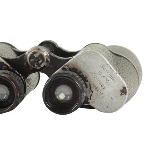 234 - A PAIR OF 10 x 50 CARL ZEISS JENA GERMAN MILITARY BINOCULARS

stamped to the backplate Dienstglas 19... 