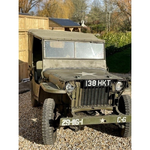 239 - WILLYS JEEP 138 HKT

in US Army livery, 29th Infantry Division vehicle, date of delivery plate 10th ... 