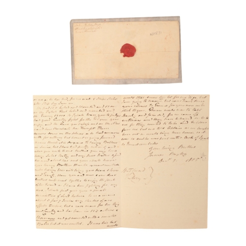 261 - ADMIRAL SIR CHARLES BULLEN: A SIGNED FREE FRONT ENVELOPE

addressed to John Caton of Woodbastwick, N... 