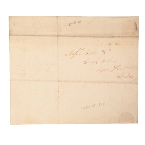 264 - ADMIRAL SIR PULTENEY MALCOLM (1768-1838) A signed letter

to his coach maker from HMS Donegal, addre... 