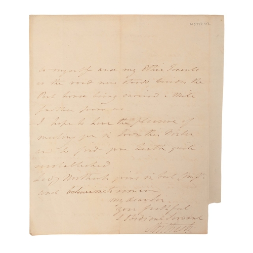 265 - ADMIRAL WILLIAM CARNEGIE, 7TH EARL OF NORTHESK KCB (1756-1831) A signed letter

dated October 6th 17... 