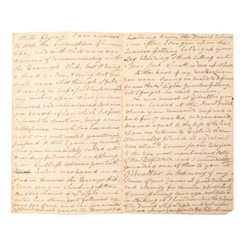 269 - COMMANDER JAMES SPRATT (1771-1853) An autographed letter recounting his famous exploits

when he sin... 