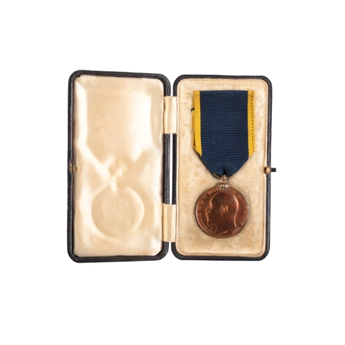 5 - A POIGNANT EDWARD MEDAL SECOND CLASS FOR MINES GROUP TO WILLIAM MARKLAND who was decorated for his a... 