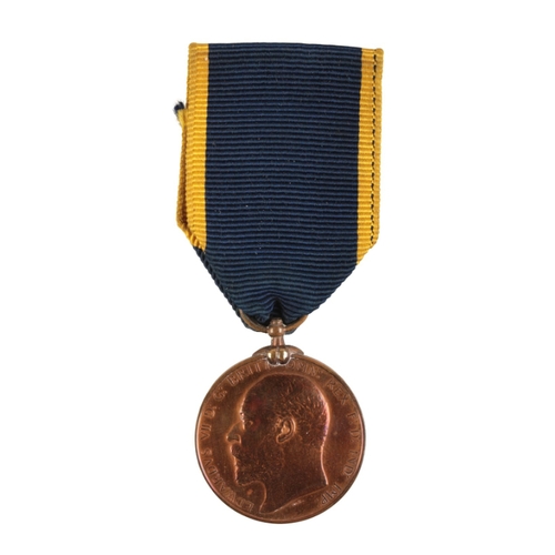 5 - A POIGNANT EDWARD MEDAL SECOND CLASS FOR MINES GROUP TO WILLIAM MARKLAND who was decorated for his a... 