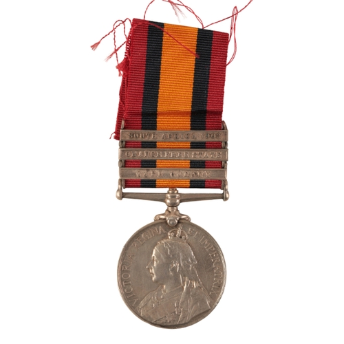 73 - A QUEENS SOUTH AFRICA MEDAL TO PTE SOUTHWORTH MANCHESTER REGIMENT

QSA 1899-1902, three bars, Cape C... 