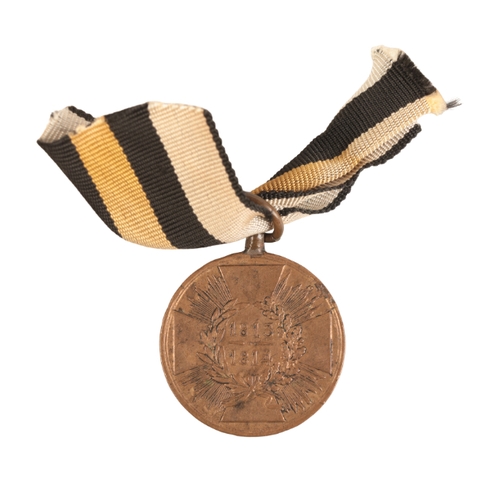 79 - A PRUSSIAN NAPOLEONIC WAR 1813-14 MEDAL

awarded to Prussian veterans of the Napoleonic Wars, condit... 