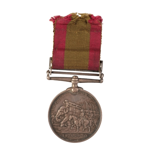 89 - AN AFGHANISTAN MEDAL ALI MUSJID TO CAPTAIN F E LINDOE 81ST FOOT

Afghanistan 1878 -80, clasp Ali Mus... 