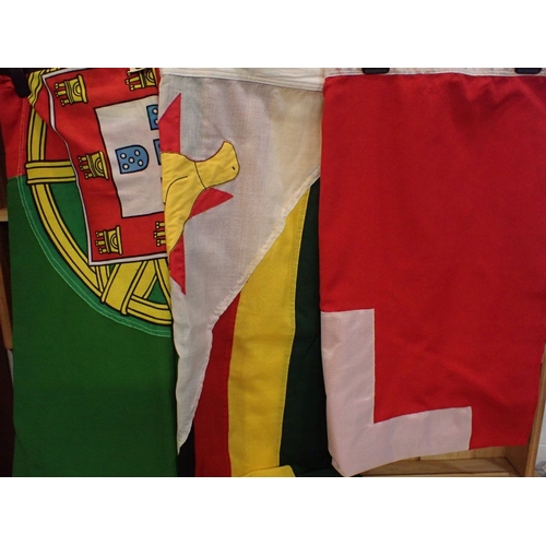 121 - A LARGE QUANTITY OF INTERNATIONAL FLAGS

(200) varying age and material, some woollen, cotton, synth... 