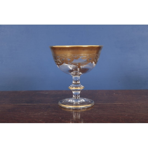 547 - A COLLECTION OF ITALIAN PARCEL GILT GLASSWARE

20th century, including nine large wine glasses, 16.5... 