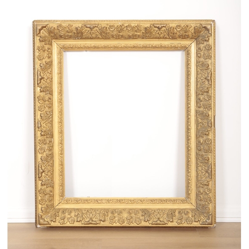 857 - A GILTWOOD AND COMPOSITION FRAME

19th century, with acanthus moulded borders, 78cm high x 88cm wide... 