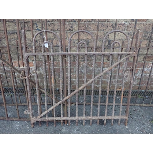 1 - FOUR OLD WROUGHT-IRON GATES of varying design 80cm, 136cm 137cm and 175cm wide (4)