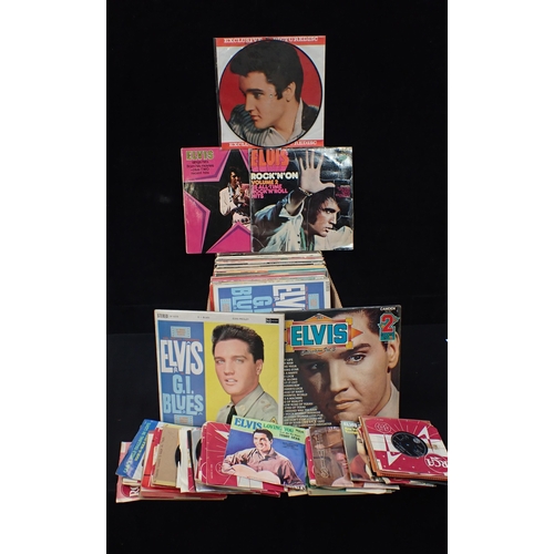 115 - A COLLECTION OF ELVIS PRESLEY VINYL LPs and some Elvis picture discs, and 45s