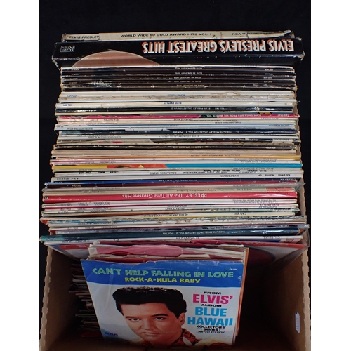 115 - A COLLECTION OF ELVIS PRESLEY VINYL LPs and some Elvis picture discs, and 45s