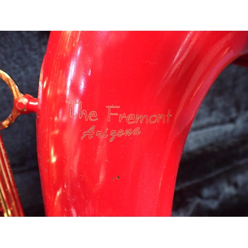 123 - THE FREMONT, ARIZONA TENOR SAXOPHONE, IN RED cased