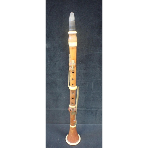 126 - A CRAMER LONDON BOXWOOD CLARINET with original leather case, c.1850