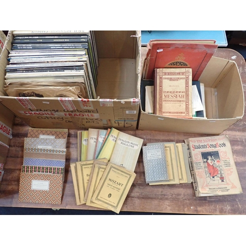 187 - A COLLECTION OF CLASSICAL RECORDS AND ALBUMS mostly LPs, some 78s, with a collection of scores, Germ... 