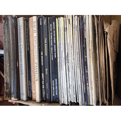 187 - A COLLECTION OF CLASSICAL RECORDS AND ALBUMS mostly LPs, some 78s, with a collection of scores, Germ... 