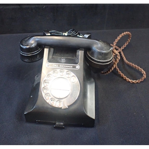 20 - VINTAGE GPO 'CALL EXCHANGE' BAKELITE TELEPHONE 312L S58/3A with sliding tray c.1940s/50s