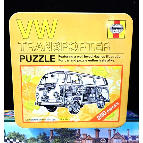 203 - VW TRANSPORTER 250 PIECE BOXED JIGSAW PUZZLE with two other boxed jigsaw puzzles; one 500 piece puzz... 