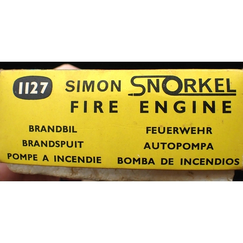 215 - A BOXED CORGI SIMON SNORKEL FIRE ENGINE with a collection of diecast and similar toy vehicles, Corgi... 