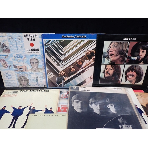 271 - A COLLECTION OF BEATLES LP RECORDS and Lennon, including 'Shaved Fish' Plastic Ono Band