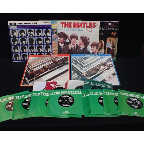 33 - A COLLECTION OF BEATLES VINYL LPs related albums, and singles