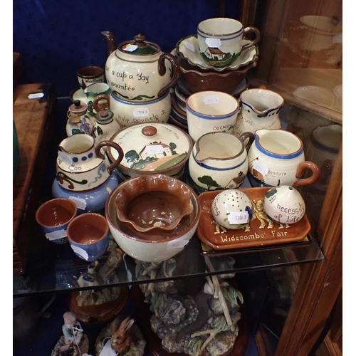 71 - A COLLECTION OF DEVON/TORQUAY POTTERY motto ware etc