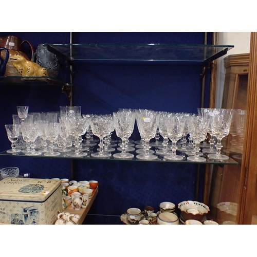 72 - A PART SUITE OF EDINBURGH CRYSTAL DRINKING GLASSES including Champagne coupes,, Whisky glasses, vari... 