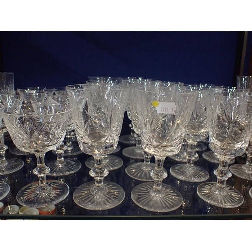 72 - A PART SUITE OF EDINBURGH CRYSTAL DRINKING GLASSES including Champagne coupes,, Whisky glasses, vari... 