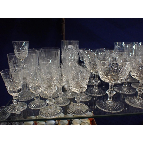 72 - A PART SUITE OF EDINBURGH CRYSTAL DRINKING GLASSES including Champagne coupes,, Whisky glasses, vari... 