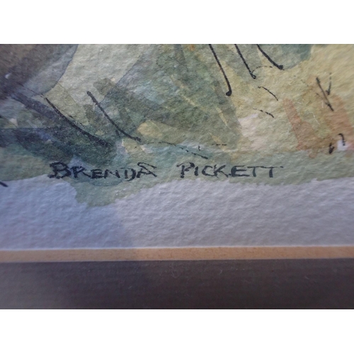 840 - BRENDA PICKETT: FOUR DORSET WATERCOLOURS, 'ABBOTSBURY' 'Nottington Village, Weymouth', 'Burton Brads... 