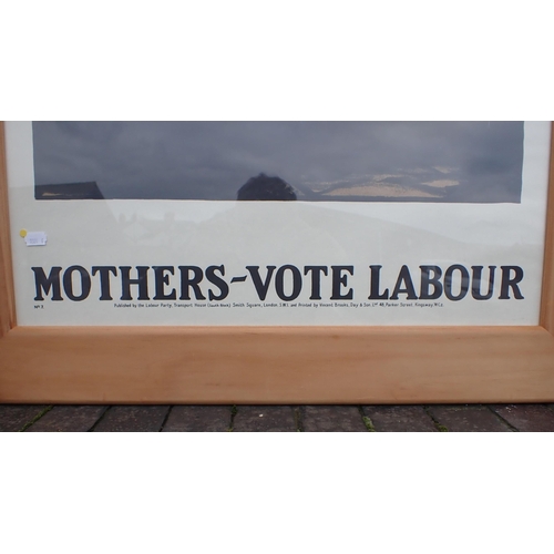 860 - GERALD SPENCER PRYSE: 'MOTHERS - VOTE LABOUR' 1971 REPRINT of the 1920 Labour Party poster, reprinte... 