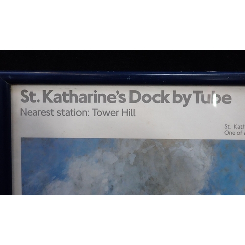 862 - A LONDON UNDERGROUND POSTER: St Katherine's Dock by Tube' , Jaqueline Rizvi c.1990s