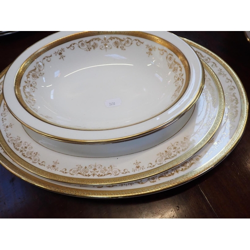 106 - A ROYAL DOULTON PART DINNER SERVICE 'BELMONT' (some wear) with placemats, glass bowl and a painted a... 