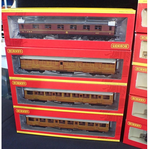 152 - HORNBY 00 GAUGE BOGIE COACHES BOXED AS NEW LNER, LMS, GWR and BR