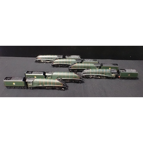 163 - A COLLECTION OF HORNBY 00 GAUGE MODELS OF A4 LOCOMOTIVES all in British Railways green livery