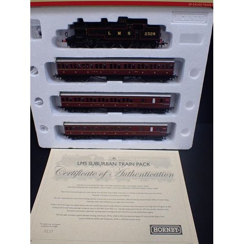 165 - HORNBY 00 GAUGE BOXED TRAIN SETS LMS Suburban Train Pack and GWR Terrier Train Pack. Sound chip fitt... 