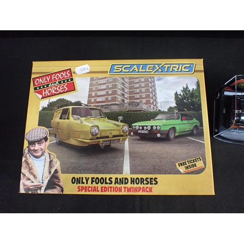 168 - SCALEXTRIC ONLY FOOLS AND HORSES SPECIAL TWINPACK with other film and TV cars, including Batmobile, ... 