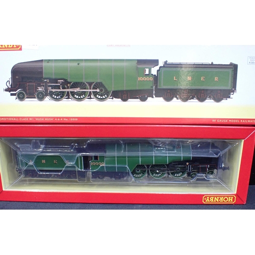 177 - HORNBY 00 GAUGE LNER LOCOMOTIVES BOXED AS NEW Class W1 Hush Hush and Class W1 rebuilt. Sound chip fi... 