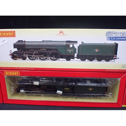 182 - HORNBY 00 GAUGE LNER LOCOMOTIVES BOXED AS NEW Class A3 Flying Scotsman x 2, Class A4 Sir Charles New... 