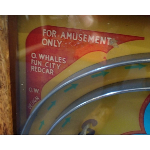 210 - AN OLIVER WHALES 'SELECTA CIG' ALLWIN TYPE PENNY ARCADE AMUSEMENT MACHINE circa 1949, eight cup type... 